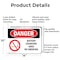 Signmission Battery Charging Area No Smoking Danger Sign, Aluminum, 14in W x 10in L, 2PK OS-2PACK-DS-A-1014-L-1040 - alternate 7